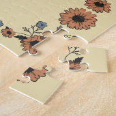 Puzzle Serpent floral (bleu) (Côté)