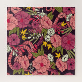 Puzzle Serpents de la jungle, fleurs tropicales, motif vi (Horizontal)