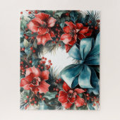Puzzle Serre de pin avec Noël Holly Festif (Vertical)