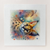 Puzzle Serval Majesty 020924AREF115 - Watercolor (Horizontal)