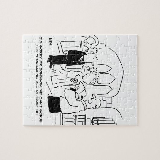 Puzzle Service de l'église mariage Vicar ne peut pas frot (Horizontal)