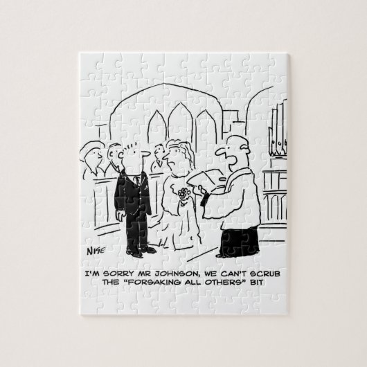 Puzzle Service de l'église mariage Vicar ne peut pas frot (Vertical)