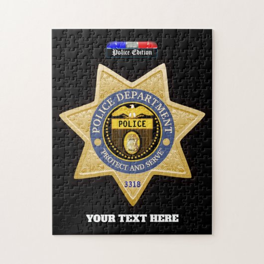 Puzzle Service de police personnalisé (Vertical)