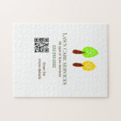 Puzzle Services de soins de pelouse ajoutez nom q r code (Horizontal)