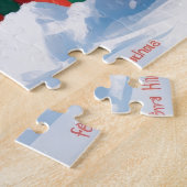 Puzzle Setter anglais coule dans la neige avec Casquette  (Côté)