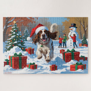 Puzzle Setter Anglais Courant dans la Neige avec un Chape