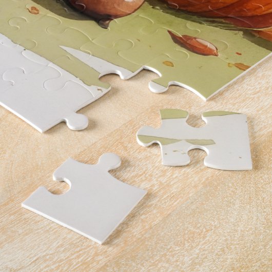 Puzzle Setter Anglais En Automne Feuille L'Art Thanksgivi (Côté)