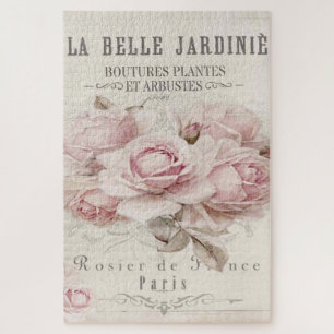 Puzzle shabby chic, rustique, vintage, floral, collage, p