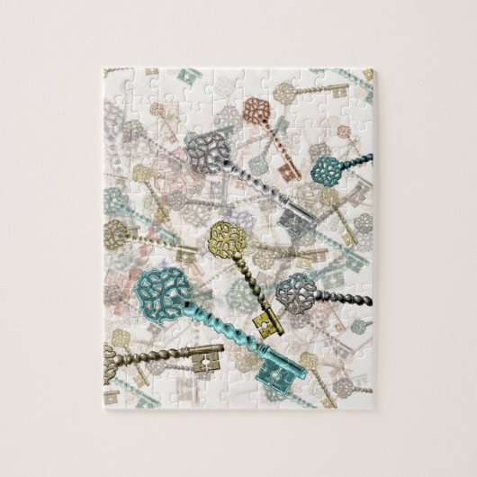 Puzzle Shabby chic touches vintage imprimer, subtil, ombr (Vertical)