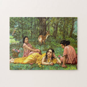 Puzzle Shakuntala Patralekhana par Raja Ravi Varma