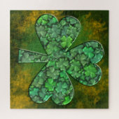 Puzzle Shamrock avec Clovers à l'intérieur (Horizontal)
