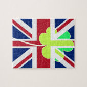 Puzzle Shamrock du drapeau irlandais britannique Clover S (Horizontal)