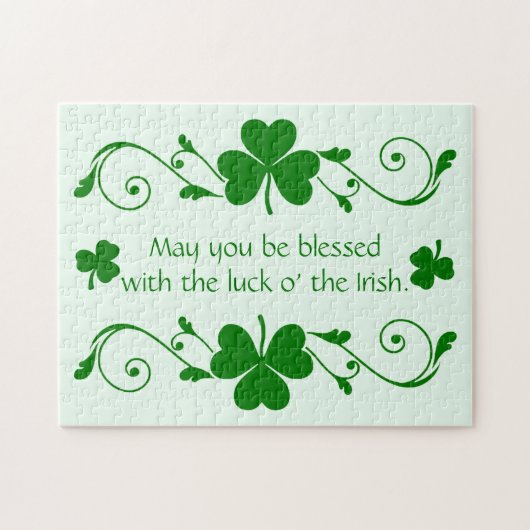 Puzzle Shamrock Garland (Horizontal)