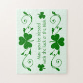 Puzzle Shamrock Garland (Vertical)
