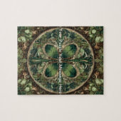 Puzzle Shamrock vert Mandala (Horizontal)
