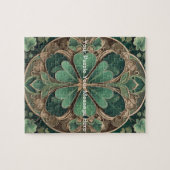 Puzzle Shamrock vert Mandala (Horizontal)