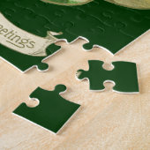 Puzzle Shamrock vintage Lucky Gold avec château irlandais (Côté)