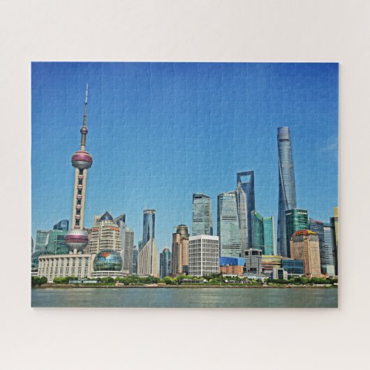 Puzzle Shanghai Skyline depuis le Bund - 16x20 - 520 pcs (Horizontal)
