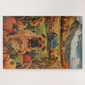 Puzzle Shar Pei Chien Moisson Automne Thanksgiving (Horizontal)