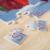 Puzzle Shar Pei coule dans la neige avec le Casquette de  (Côté)