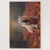 Puzzle Shar Pei dans l'automne Feuilles automne Inspire (Vertical)
