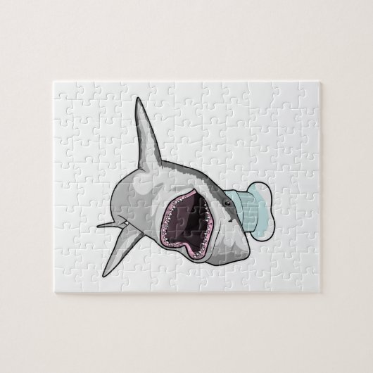 Puzzle Shark as Cook (Horizontal)