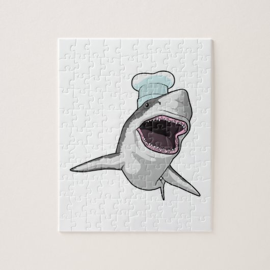 Puzzle Shark as Cook (Vertical)