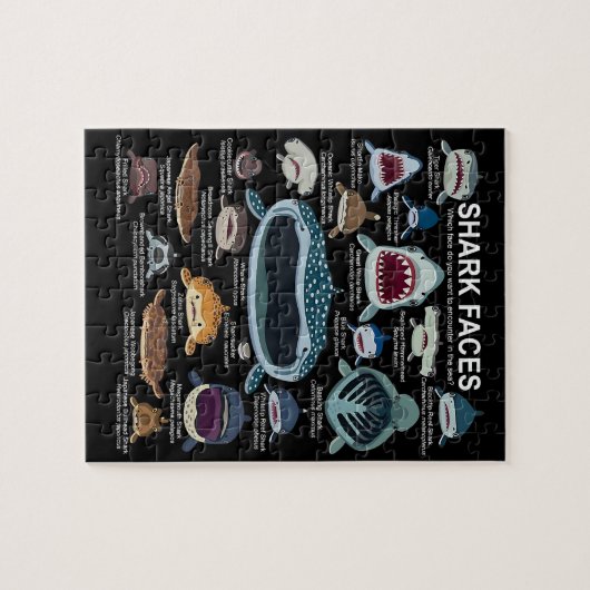 Puzzle Shark faces Which Face Do You Want To Encounter (Horizontal)