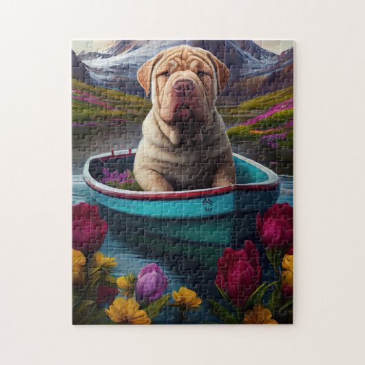Puzzle Sharpei sur une pagaie : une aventure Pittoresque (Vertical)