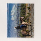 PUZZLE SHASTA DE BÂTI AVEC LE CHEVAL ET LE CAVALIER (Vertical)