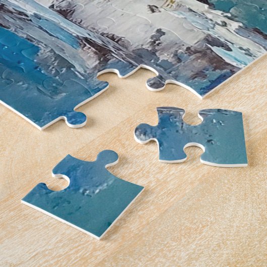 Puzzle Shasta Moon Abstrait Mountain Lake et Moon (Côté)