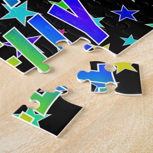 Puzzle "SHELLY" Prénom, Amusant "HEUREUX ANNIVERSAIRE" (Côté)