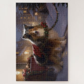 Puzzle Sheltie Saison des Fêtes de Noël (Vertical)