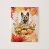 Puzzle Shepard allemand en automne (Vertical)