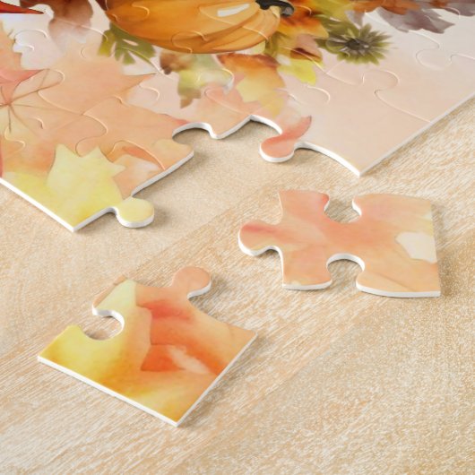 Puzzle Shepard allemand en automne personnalisé (Côté)