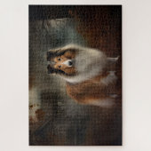 Puzzle Shetland Sheepdog Halloween Épouvantable (Vertical)
