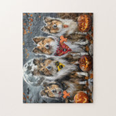 Puzzle Shetland Sheepdog Halloween Épouvantable (Vertical)