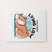 Puzzle Shiba Inu Art : Juste un Shiba Lying Low (Horizontal)