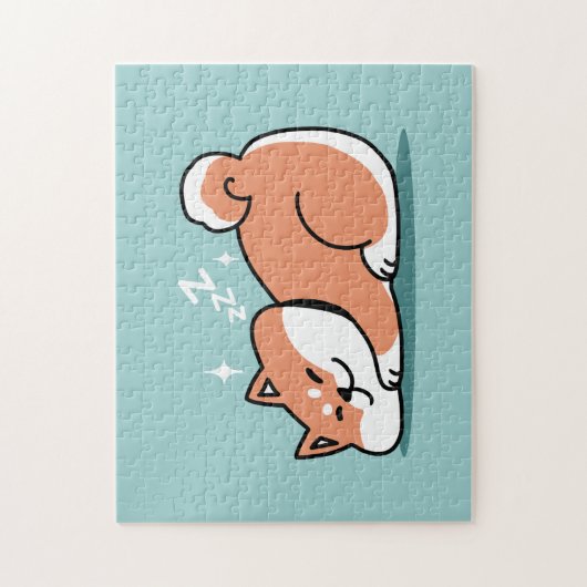 Puzzle Shiba Inu Art : Juste un Shiba Lying Low (Vertical)
