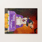Puzzle shiba inu Chien dans le camion Halloween (Horizontal)