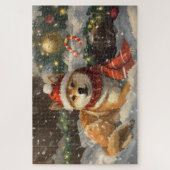 Puzzle Shiba Inu Chien Festive de Noël (Vertical)