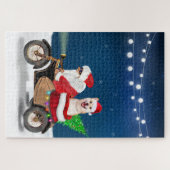 Puzzle Shiba Inu Chien Noël Père Noël (Horizontal)