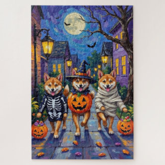 Puzzle Shiba Inu Dogs in Halloween Costumes