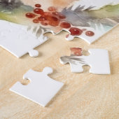 Puzzle Shiba Inu Festive de la couronne de Noël Coupe (Côté)