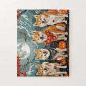 Puzzle Shiba Inu Halloween Épouvantable (Vertical)