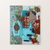 Puzzle Shiba Inu & Rottweiler Noël (Vertical)