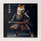 Puzzle Shiba Inu Samurai Japonais guerrier élégant Art (Vertical)
