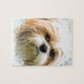 Puzzle Shih Tzu Dog Eau Couleur Art Peinture (Horizontal)
