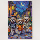 Puzzle Shih Tzu Dogs Trick-or-Treating Halloween Costumes (Vertical)