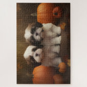 Puzzle Shih Tzu Puppy Automne Citrouille de plaisir (Vertical)